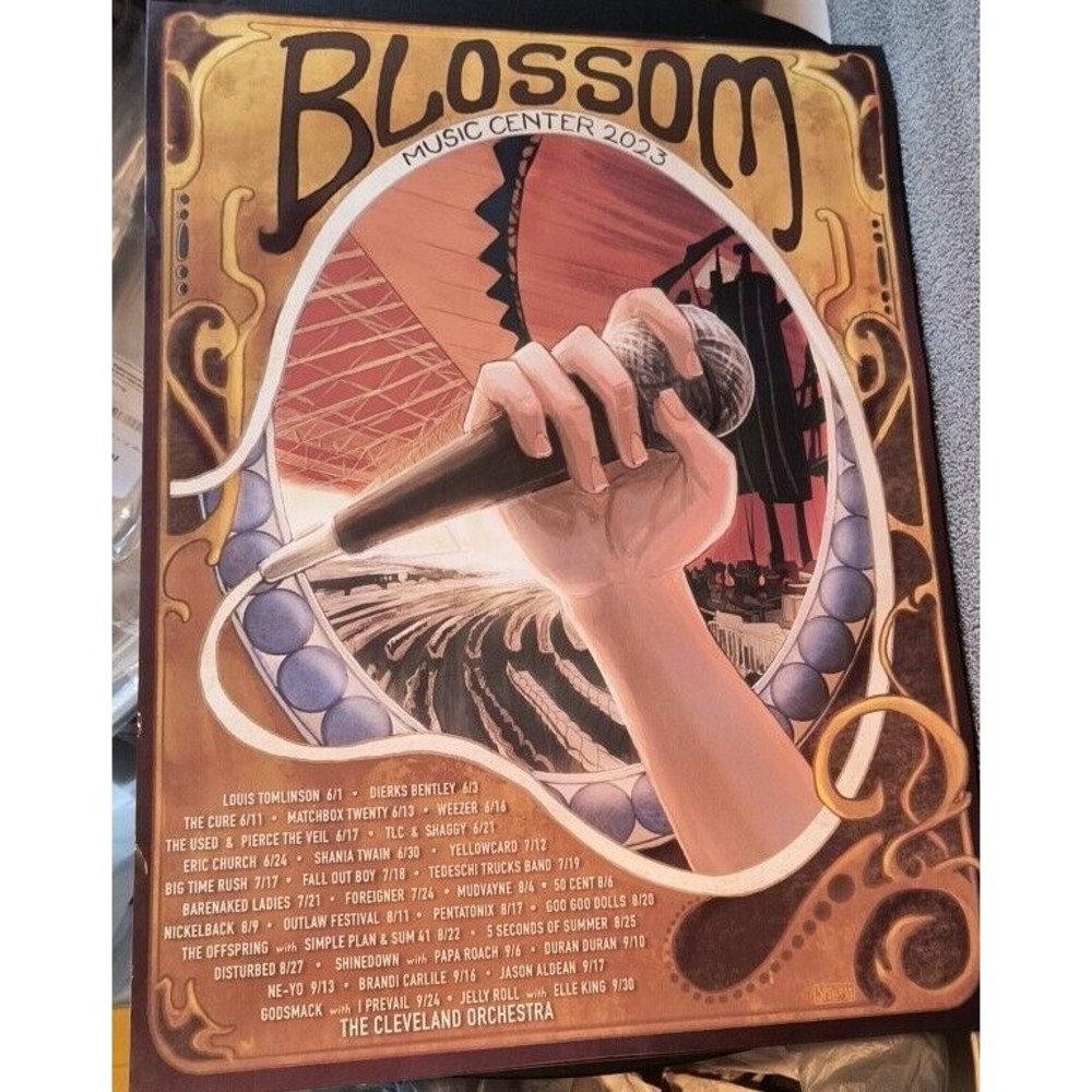 Cleveland Ohio Blossom Music Center Concert Show Poster